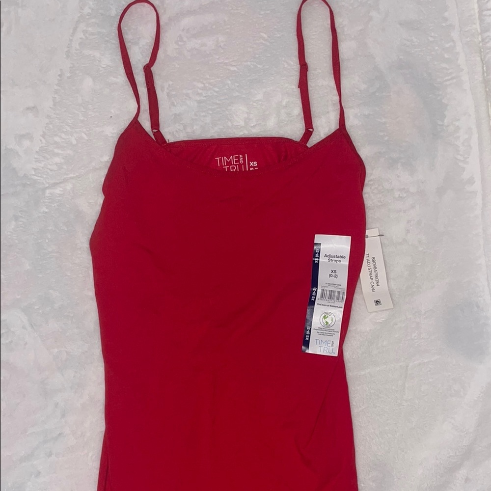 Time and Tru Women's Red Camisole Top